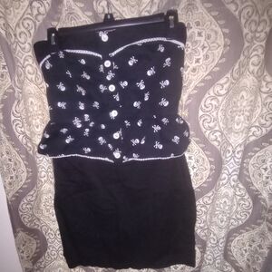 Short Peplum Gothabilly dress
